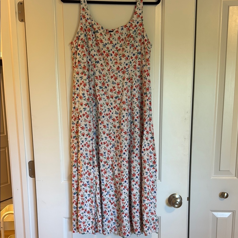 Old Navy Green, Red and Blue Midi Sundress
